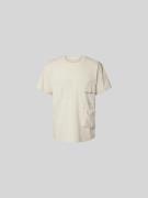 MM6 Maison Margiela T-Shirt mit Pattentasche in Offwhite, Größe S