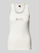 BOSS Orange Tanktop mit Label-Patch Modell 'EMATITE' in Offwhite, Größ...