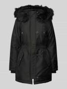 Only Taillierter Parka mit Kunstfellbesatz Modell 'IRIS' in Black, Grö...