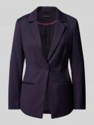 comma Slim Fit Blazer mit Knopfverschluss in Aubergine, Größe 34