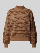 Only Strickpullover mit Stehkragen Modell 'LANNY' in Camel, Größe XS