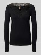 Soyaconcept Longsleeve mit Spitzenbesatz Modell 'Marica' in Black, Grö...