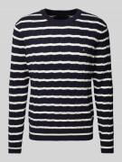 Tommy Hilfiger Strickpullover mit gerippten Abschlüssen in Marine, Grö...