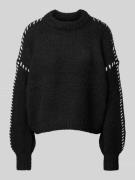 Vero Moda Relaxed Fit Strickpullover mit Kontrast-Detail Modell 'FENG'...