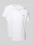 Calvin Klein Jeans T-Shirt mit Label-Print im 2er-Pack in Weiss, Größe...