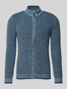 RAGMAN Strickjacke mit Reißverschluss in Jeansblau, Größe L