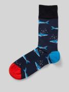 DillySocks Socken mit Motiv-Stitching Modell 'Mamma Shark' in Marine, ...