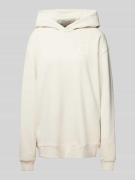 Hugo Blue Oversized Hoodie mit Statement-Print in Beige, Größe M