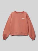 Garcia Sweatshirt mit Label-Print in Apricot, Größe 140