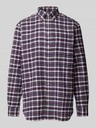 Christian Berg Men Freizeithemd mit Button-Down-Kragen in Bordeaux, Gr...