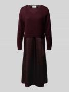 ROBE LÉGÈRE Maxikleid im Double-Layer-Look in Bordeaux, Größe 34