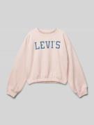 Levi’s® Kids Sweatshirt mit Label-Print in Hellrosa, Größe 140