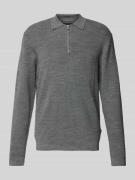 Jack & Jones Premium Strickpullover mit Polokragen in Mittelgrau, Größ...