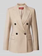 Max Mara Studio Blazer mit Pattentaschen in Beige, Größe 42