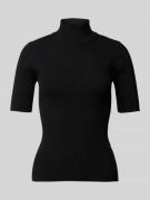 MaxMara Leisure Strickshirt mit Stehkragen Modell 'ALCE' in Black, Grö...