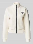 Guess Activewear Sweatjacke mit Label-Badge Modell 'ANN' in Offwhite, ...