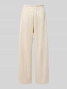 SEDUCTIVE Wide Leg Stoffhose mit Strukturmuster in Offwhite, Größe 34