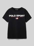 POLO SPORT Regular Fit  T-Shirt aus Baumwolle in Black, Größe L