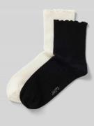 Jake*s Casual Socken mit Muschelsaum im 2er-Pack in Offwhite, Größe 35...