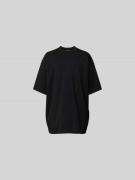 VETEMENTS T-Shirt mit geripptem Rundhalsausschnitt in Black, Größe L