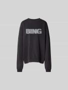 Anine Bing Oversized Sweatshirt mit Label-Print in Black, Größe L