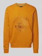 PME Legend Sweatshirt mit Label-Stitching in Orange, Größe L