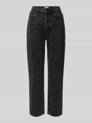 Rich & Royal Vintage Straight Fit Jeans mit Strasssteinbesatz in Mitte...