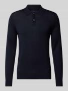 Christian Berg Men Slim Fit Strickpullover mit Polokragen in Marine, G...