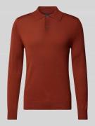 Christian Berg Men Slim Fit Strickpullover mit Polokragen in Terra, Gr...