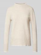 Christian Berg Woman Wollpullover mit Stehkragen in Beige Melange, Grö...