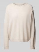 Christian Berg Woman Strickpullover mit gerippten Abschlüssen in Beige...