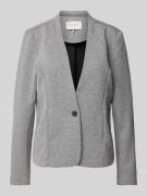 FREE/QUENT Blazer mit V-Ausschnitt Modell 'Nanni' in Mittelgrau Melang...