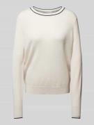 Jake*s Collection Kaschmirpullover mit Rundhalsausschnitt in Offwhite,...