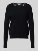 Jake*s Collection Kaschmirpullover mit Rundhalsausschnitt in Black, Gr...