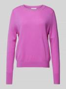 Jake*s Collection Kaschmirpullover mit Rundhalsausschnitt in Fuchsia, ...