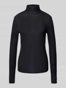 JAKE*S STUDIO WOMAN Longsleeve mit Strukturmuster in Black, Größe L