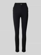 LIU JO SPORT Skinny Fit Jeggings mit Applikationen in Black, Größe XL