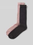 Jake*s Casual Socken mit geripptem Abschluss in Rosa, Größe 35-38