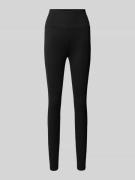 YAS Skinny Fit Leggings mit breitem Bund Modell 'AZZURRO' in Metallic ...