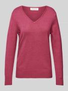 Christian Berg Woman Strickpullover mit abgerundetem V-Ausschnitt in F...