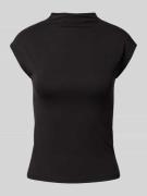 Gina Tricot T-Shirt mit Turtleneck in Black, Größe S