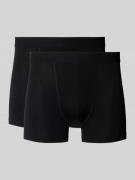 Bread & Boxers Trunks mit elastischem Bund im 2er-Pack in Black, Größe...