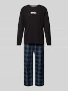 BOSS Pyjama mit Label-Print in Black, Größe L