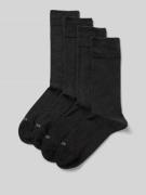 BOSS Socken mit Label-Print im 4er-Pack in Anthrazit, Größe 39-42