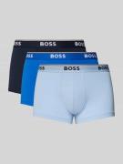 BOSS Trunks mit elastischem Logo-Bund im 3er-Pack in Blau, Größe L