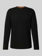 BOSS Orange Longsleeve mit Label-Stitching Modell 'Tempesto' in Black,...