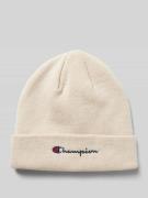 CHAMPION Beanie mit Label-Stitching in Beige, Größe 1