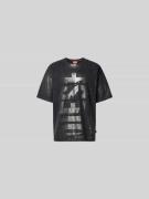 Diesel Regular Fit T-Shirt im Used-Look in Black, Größe L