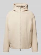 Emporio Armani Sweatjacke mit Kapuze in Offwhite, Größe 48