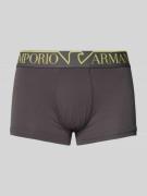 Emporio Armani Trunks mit elastischem Label-Bund in Dunkelgrau, Größe ...